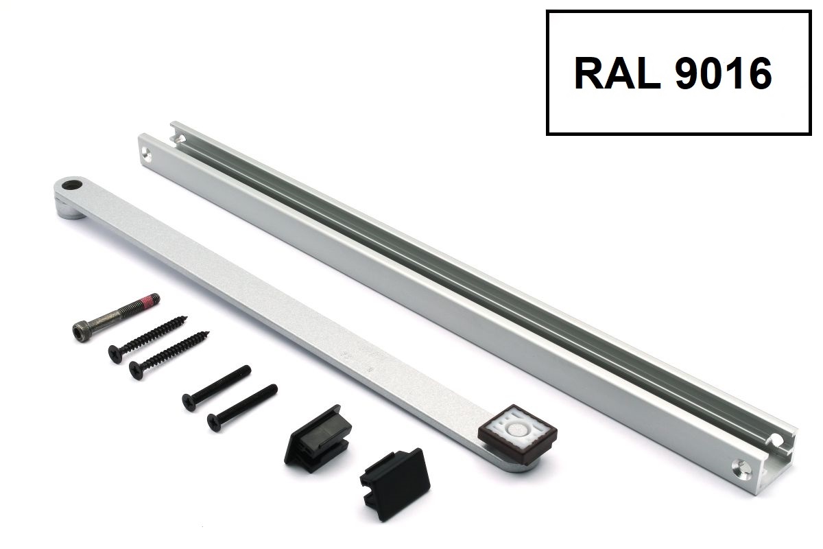 GEZE 015695 Gleitschiene TS 5000 / TS 3000, RAL 9016 weiß