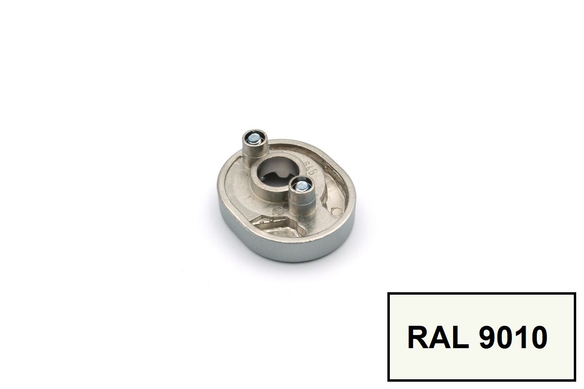 Schüco 247133 / 247141 RC-Befestigungsrosette abschließbar, RAL 9010 reinweiß