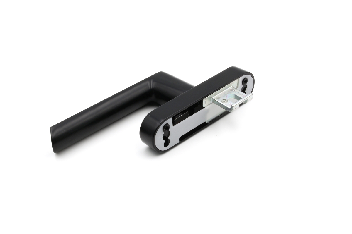 Schüco 269510 Fenstergriff Drehgetriebe Aluminium, RAL 9005 schwarz (Vorgängerartikel  247510 + 214816)