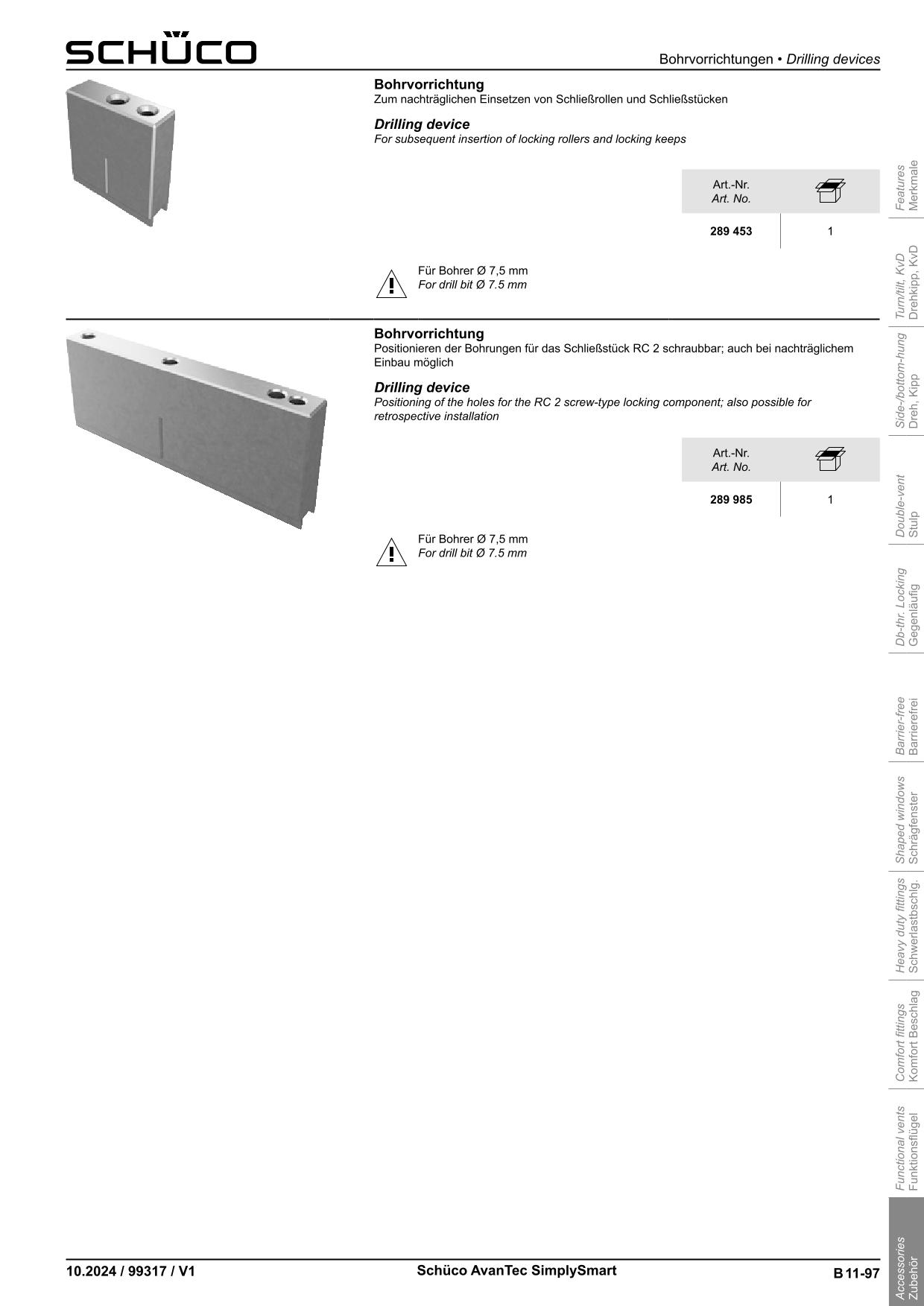 Schüco 289453 Bohrvorrichtung Schließrolle / Schließstück Schüco 289453 Bohrvorrichtung Schließrolle / Schließstück