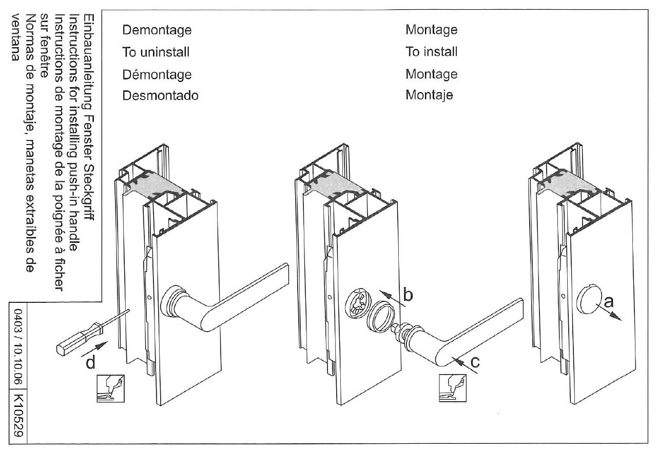 Schüco 247001 / 247009 Fenstergriff Aluminium, C0 silber (Vorgängerartikel 234004 / 234010)
