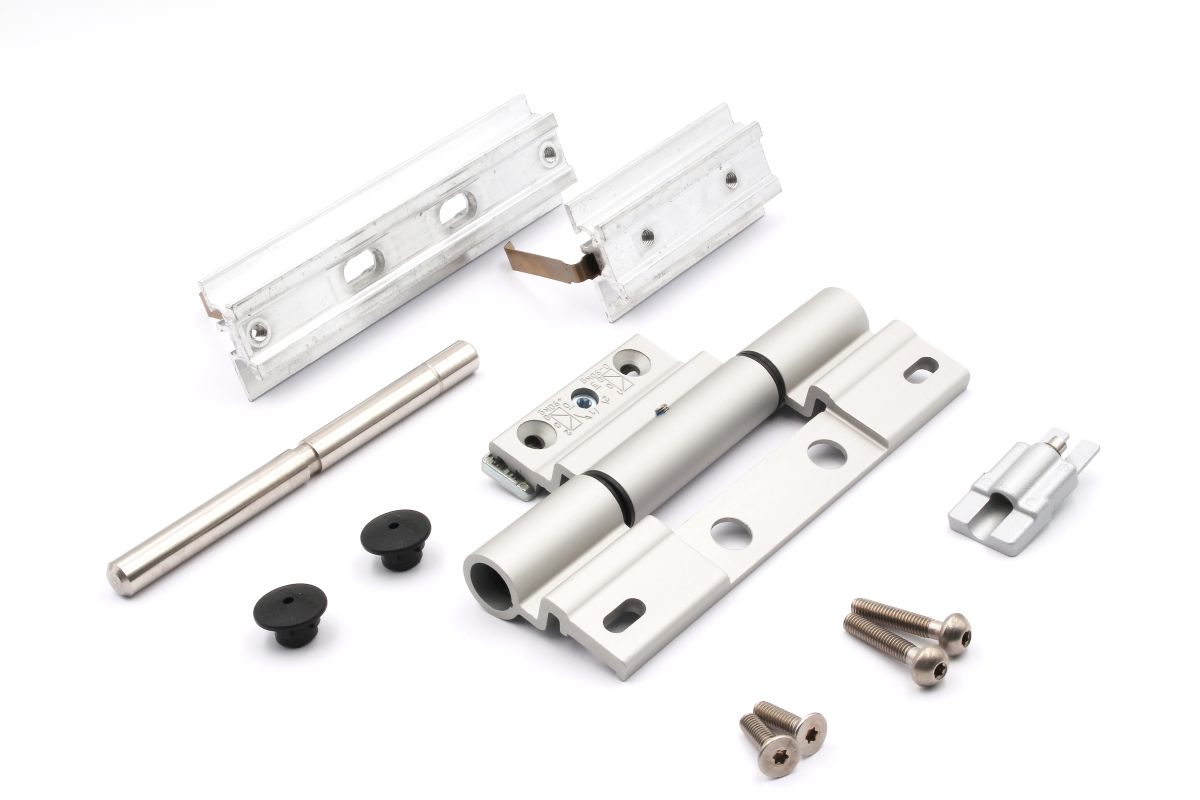 Schüco 239168 Rollentürband, C0 silber, 50 mm, nach innen und außen öffnende Tür (Vorgängerartikel 229638)