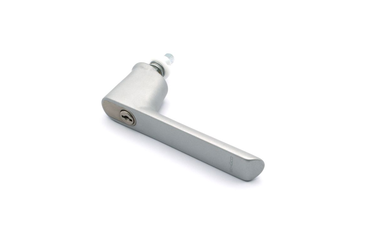 Schüco 247656 abschließbarer RC-Fenstergriff Aluminium, C0 silber