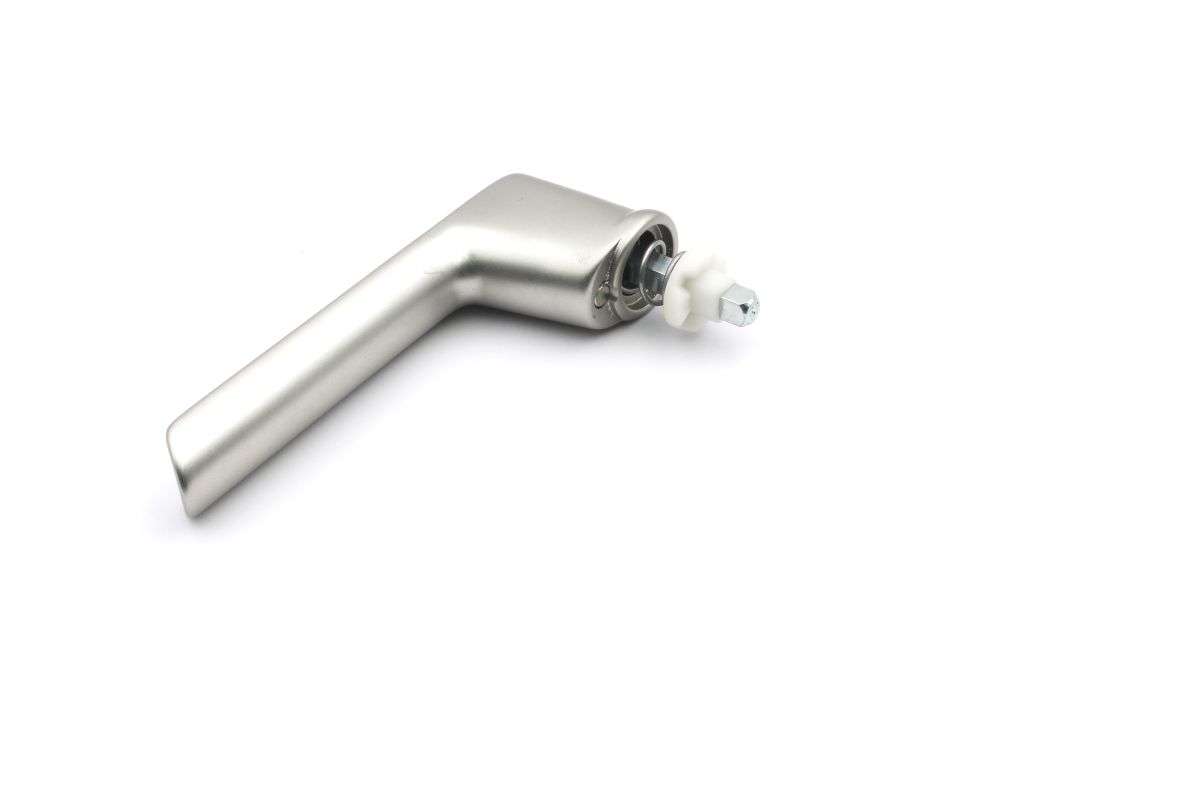 Schüco 247038 abschließbarer RC-Fenstergriff Aluminium, INOX Look