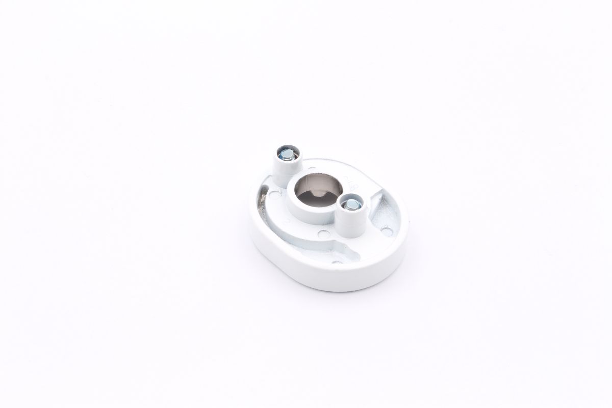 Schüco 247134 / 247142 RC-Befestigungsrosette abschließbar, RAL 9016 weiß