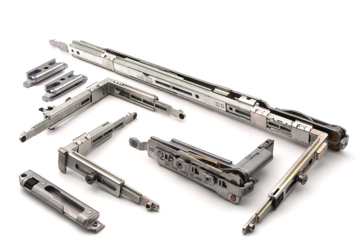 Schüco 277150 Kipp-vor-Dreh Grundbeschlag komplett 400 mm 130 kg AvanTec SimplySmart, DIN rechts