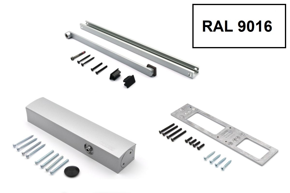 GEZE TS 5000 Komplettpaket weiß, 027335 + 068627 + 015695